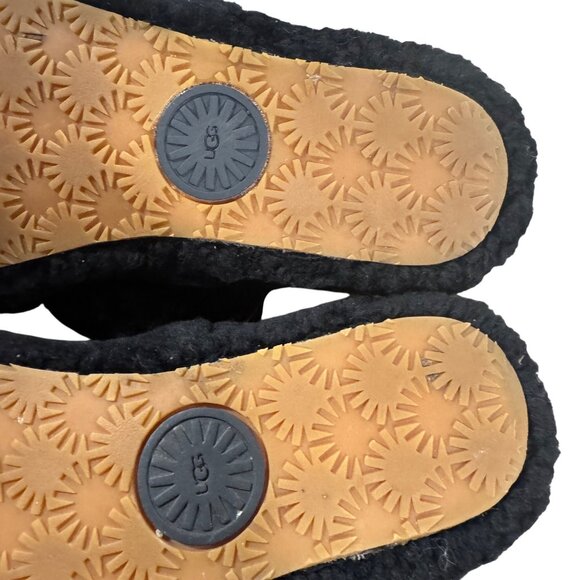 UGG Women's Size 7 Brand Oh Yeah Slide Soft Shoes Slipper Sandals Black - Picture 10 of 10